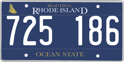 RI license plate 725186