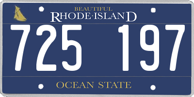 RI license plate 725197
