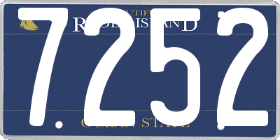 RI license plate 7252