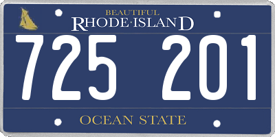RI license plate 725201