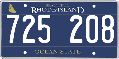 RI license plate 725208
