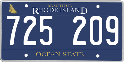 RI license plate 725209