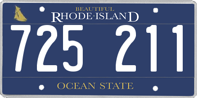RI license plate 725211