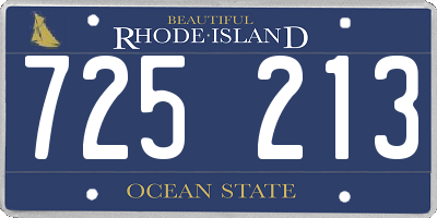 RI license plate 725213