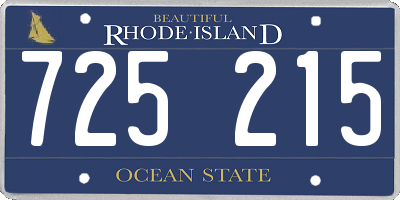 RI license plate 725215