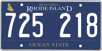 RI license plate 725218