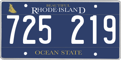 RI license plate 725219