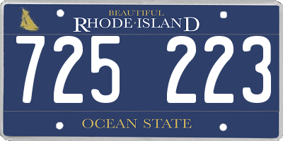 RI license plate 725223