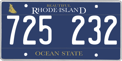 RI license plate 725232
