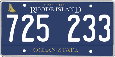 RI license plate 725233