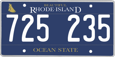 RI license plate 725235