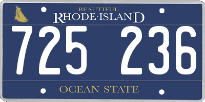 RI license plate 725236