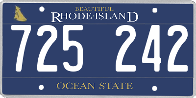 RI license plate 725242