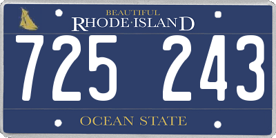 RI license plate 725243