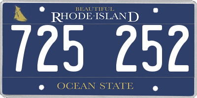 RI license plate 725252