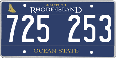 RI license plate 725253