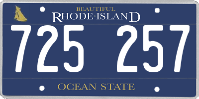 RI license plate 725257
