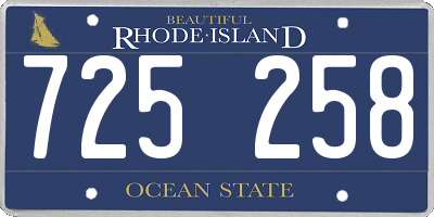 RI license plate 725258