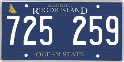 RI license plate 725259