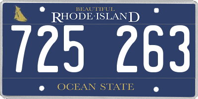 RI license plate 725263