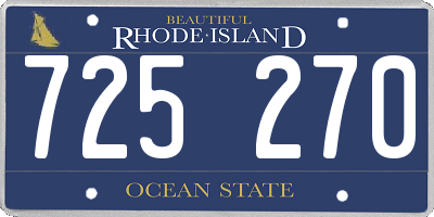 RI license plate 725270