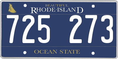 RI license plate 725273