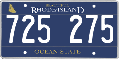 RI license plate 725275