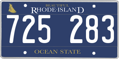 RI license plate 725283