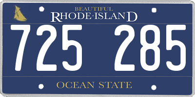 RI license plate 725285