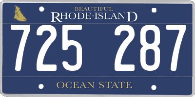 RI license plate 725287