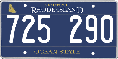 RI license plate 725290