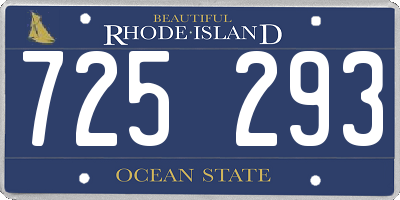 RI license plate 725293