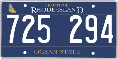 RI license plate 725294