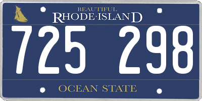 RI license plate 725298