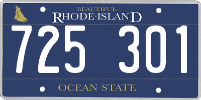 RI license plate 725301