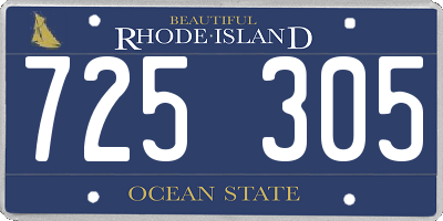 RI license plate 725305