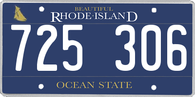 RI license plate 725306