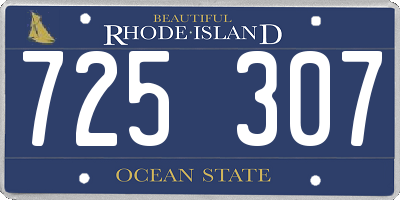 RI license plate 725307