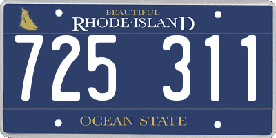 RI license plate 725311