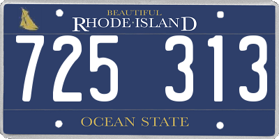 RI license plate 725313