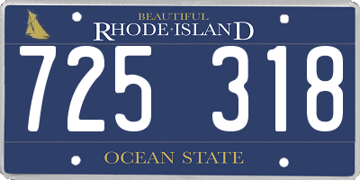 RI license plate 725318