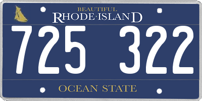 RI license plate 725322