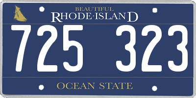 RI license plate 725323