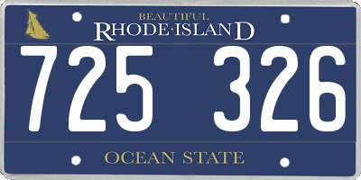 RI license plate 725326