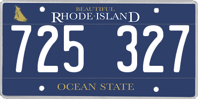 RI license plate 725327