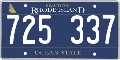 RI license plate 725337