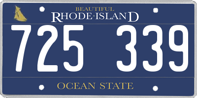 RI license plate 725339
