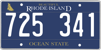 RI license plate 725341