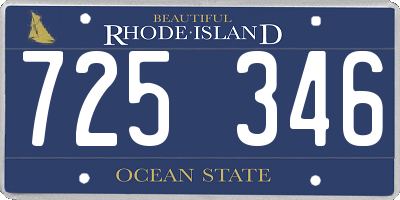 RI license plate 725346