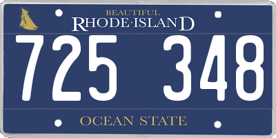 RI license plate 725348